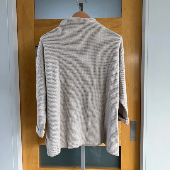Eileen Fisher Soft Beige Turtleneck Sweater - Picture 6 of 7